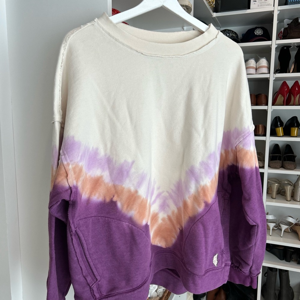 FP Movement by Free People Purple and Cream Sweatshirt